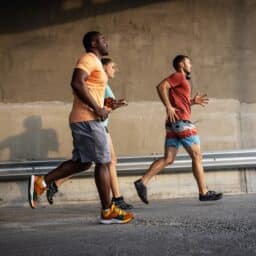 Group of friends going for a jog together